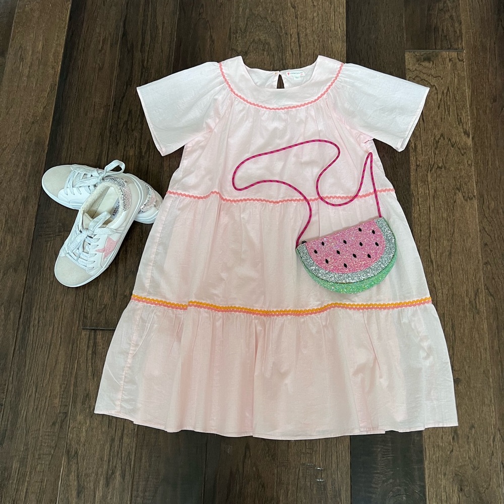 NWOT Crewcuts J.Crew Girls Light Pink Summer Dress 8 - Picture 14 of 17
